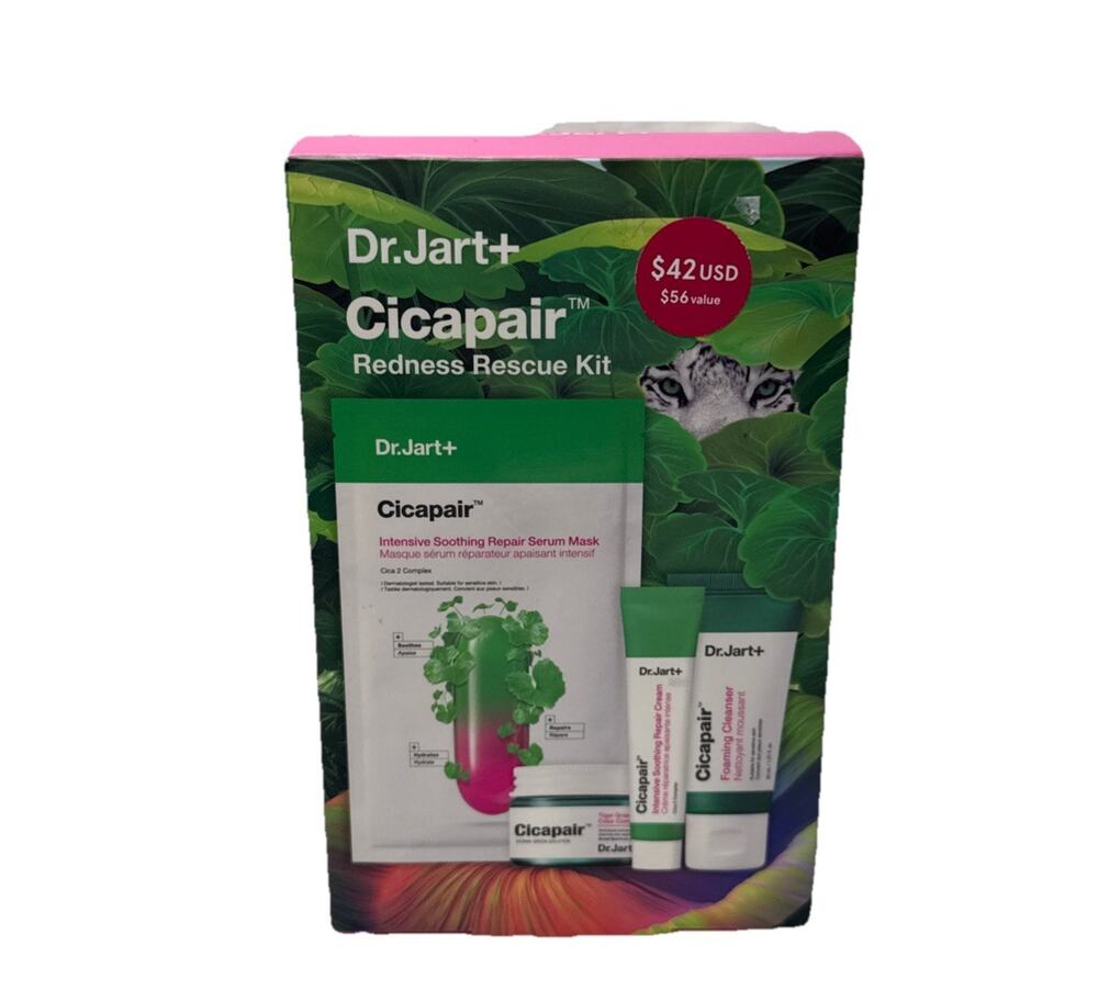 New Sealed DR. JART+ Cicapair™ Redness Rescue Kit For Sensitive Skin - $56 Value